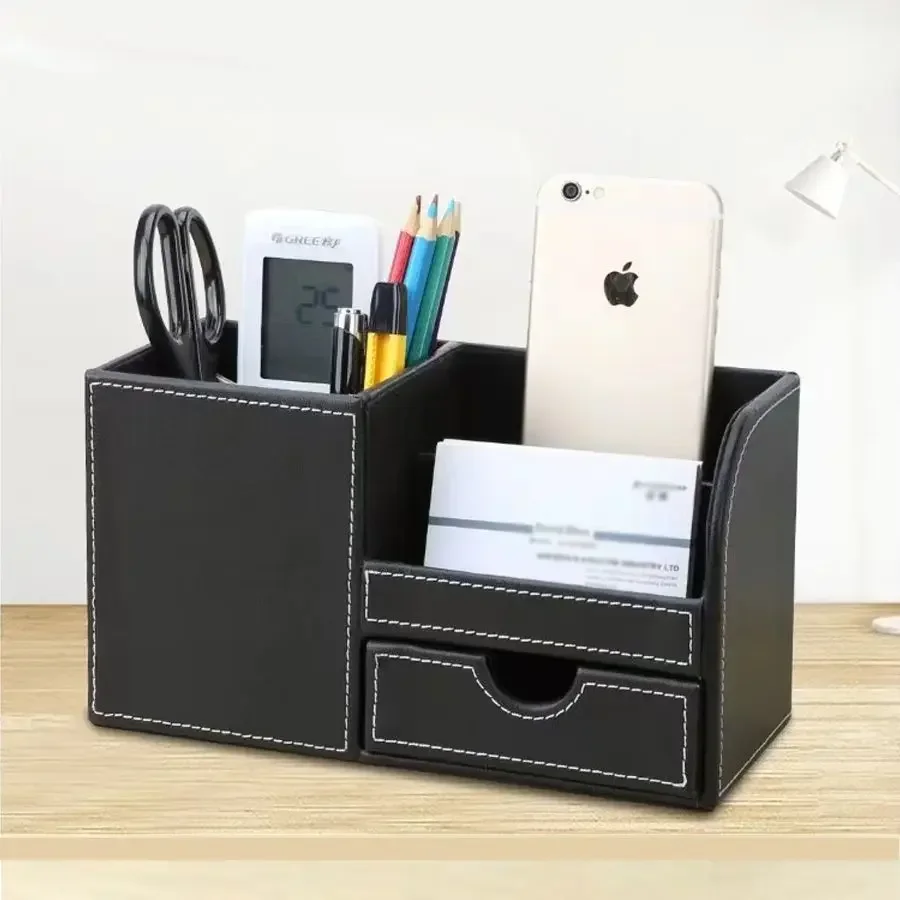 

Box Drawer Creativity Bedroom Leather Kitchen Holder Desktop Pencil Multi-function Office Fashion Household Storage