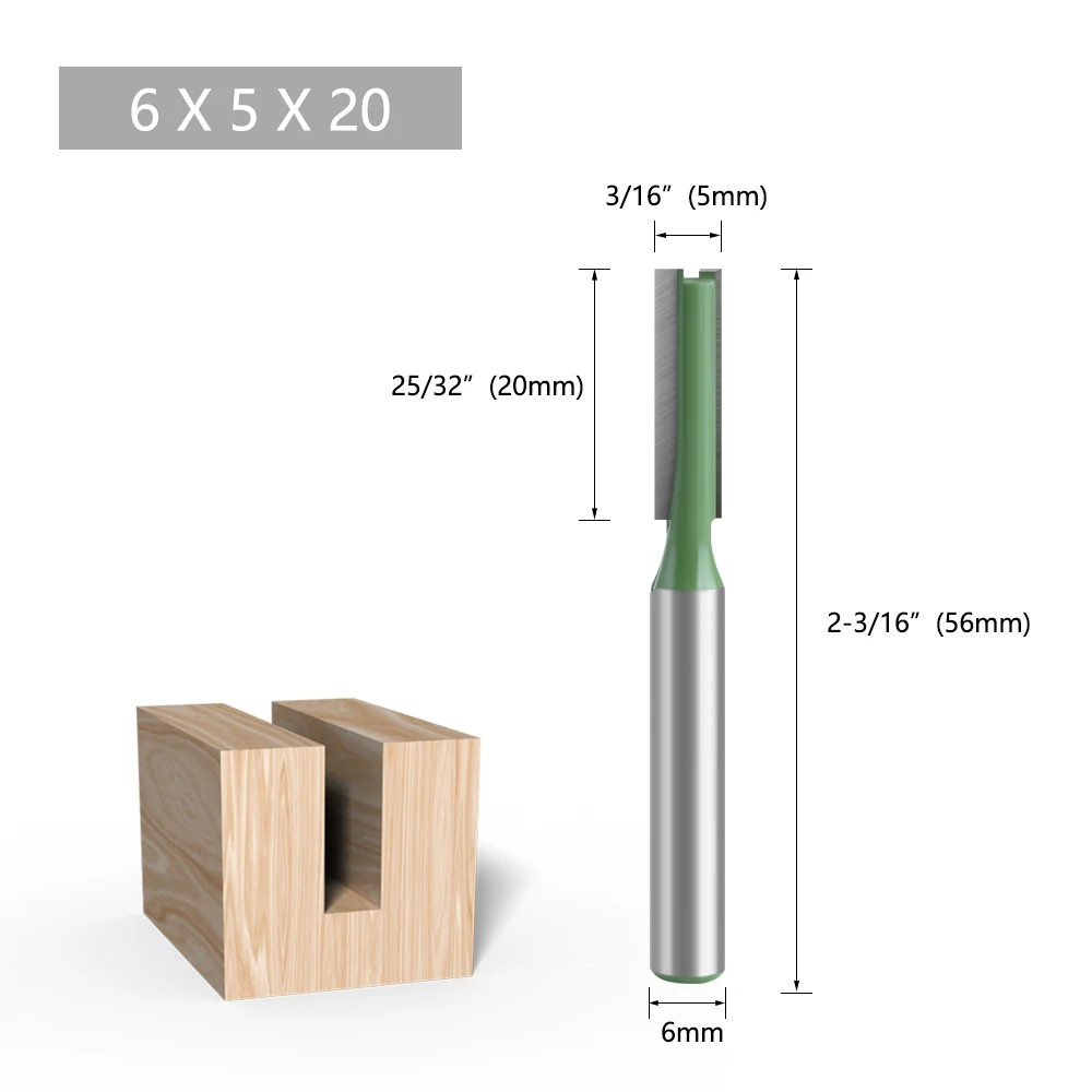 LAVIE 1pc 6mm Schaft Gerade Bit Einzigen Doppel Flöte Router Bit Holz Fräser Für Holz Werkzeug MC06020 – Detail 5