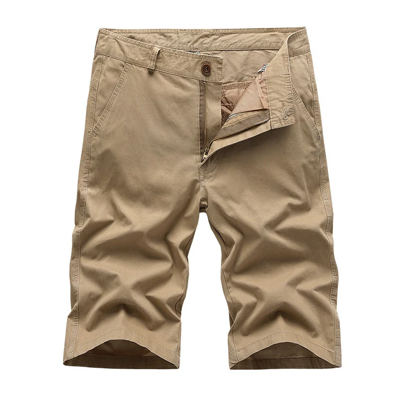 

2023 Men Casual Cotton Shorts Solid Color Man Summer Short Pants Size 30-38