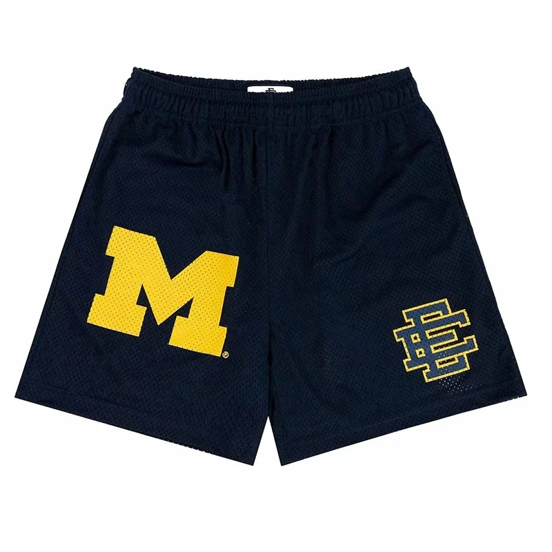 2024 New Summer Eric Emanuel EE Basic Mesh Short Classic Floral Printed Gym Shorts Men's Gym Basketball Sports Casual Shorts 2