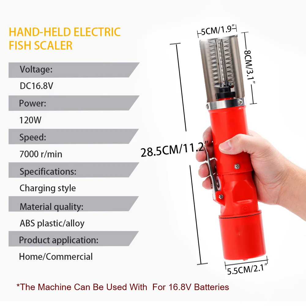 96W Electric Fish Scaler Recharging Portable Fishing Scalers Cleaning Fish Remover Cleaner Descaler Scraper Seafood Tools