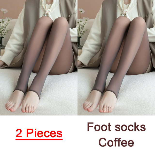 Pcs Sexy Slim Leggings Winter Warm Women Fake Translucent High Waist Leggings Super Elastic Plus Velvet Leggins