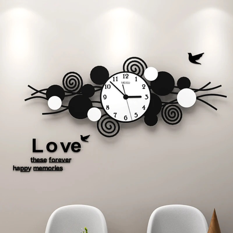 

Luxury Large Wall Clocks Living Room Art Mural Modern Aesthetic Wall Watch Design Silent Clock Living Room