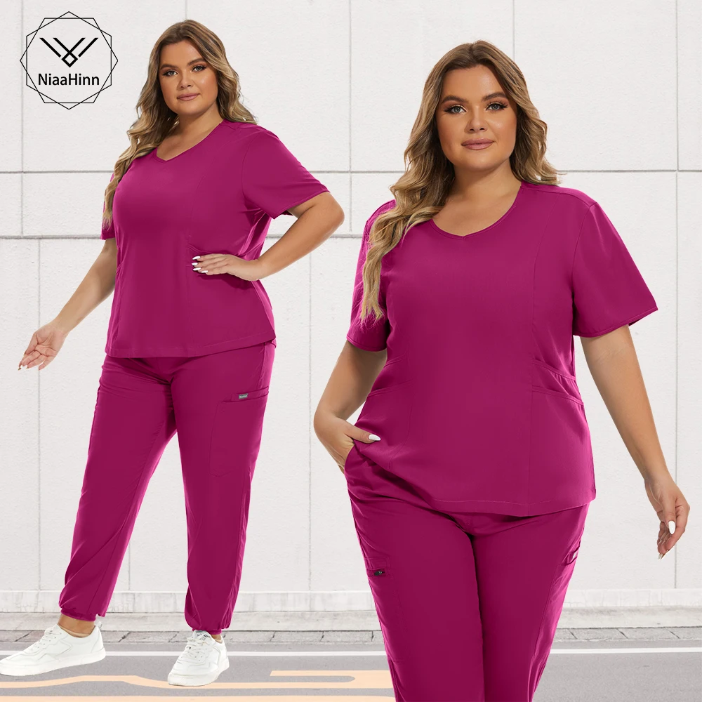 

Scrub Sets Uniform Women Joggers Unisex Hospital Doctors Work Uniforms Surgical Gown Breathable Nurse Pediatrics Medical Uniform