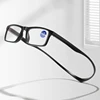 New Unisex Hanging Neck Magnet Reading Glasses magnifier Men Women Magnetic Presbyopic Eyeglasses Rivets Hyperopia Spectacles 2