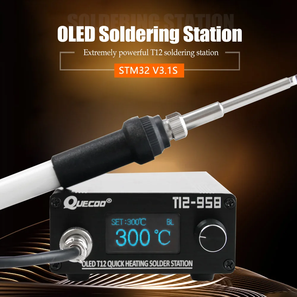 T12958 Stm32 Electronic Soldering Station 1.3 Inch Digital Adjustable