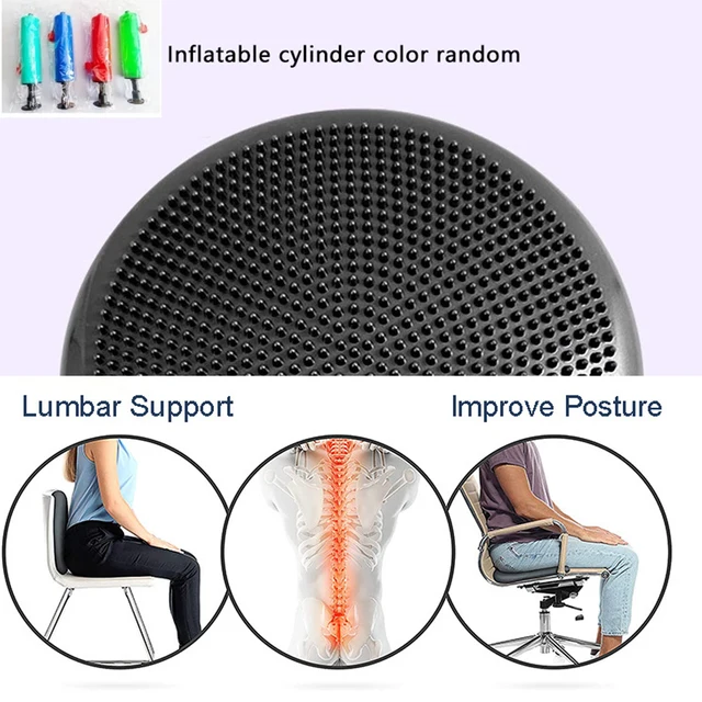 PVC Inflatable Sports Cushion Wear Resist Wobble Massage Balances Cushion Reusable for Travel Fitness Gym Balance Cushion 5