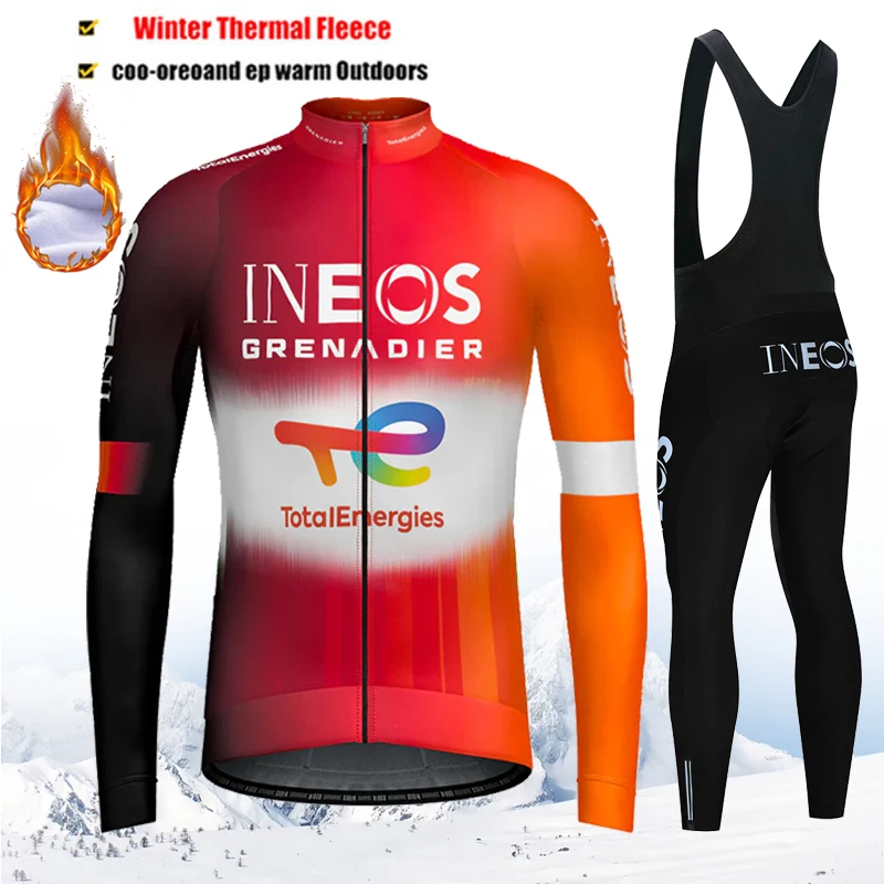 Cycling Jersey Set 2025 INEOS Winter Men Thermal Fleece Bicycle Clothing MTB Bike Bib Pants Ropa Triathlon Maillot Ciclismo cycling jersey,cycling shirt,cycling pants,cycling suit,cycling jersey set