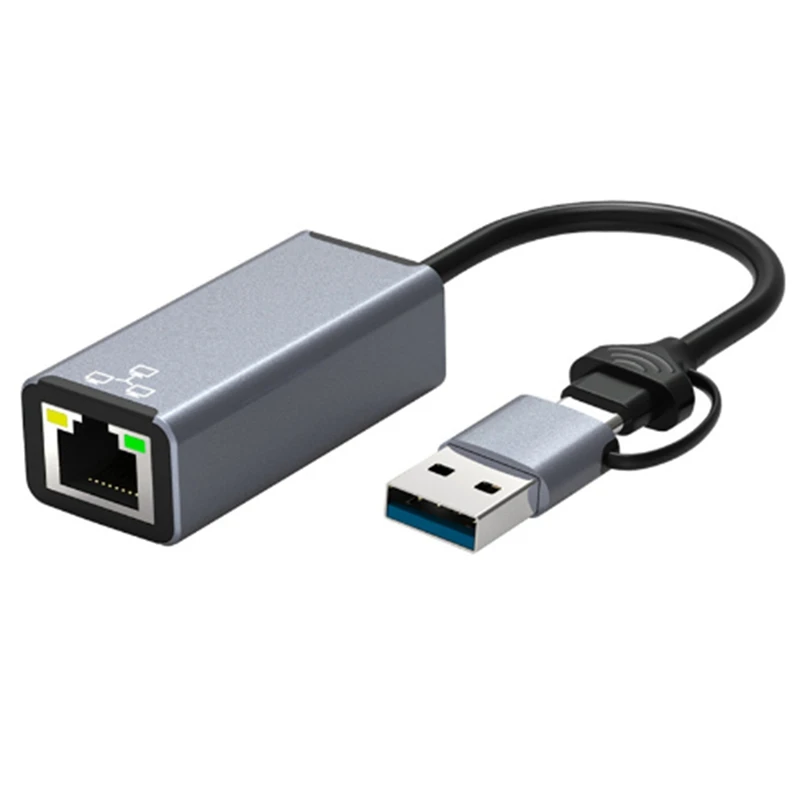 

Сетевая карта USB Type-C к RJ45, 1000 Мбит/с, 1 шт.