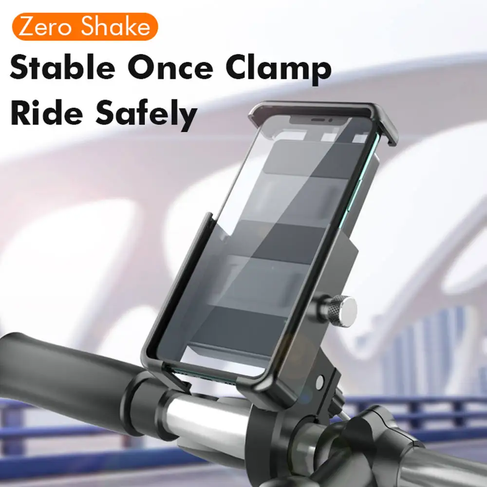Motorcycle Bicycle 360°Rotating Mobile Phone Holder Handlebar Rear Mirror Lever Support Stand SmartPhone Bicycle Cycling Bracket