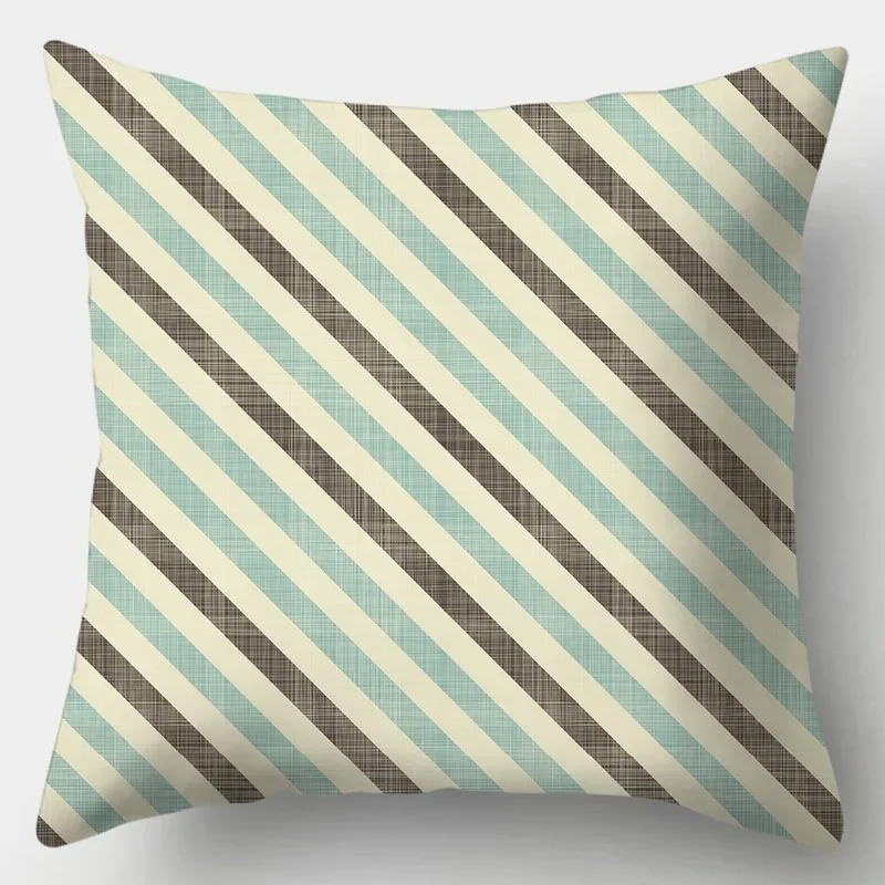 Plain Geometric Texture Cushion Cover 45x45cm Polyester Decorative Pillow Cover Living Room Bedroom Sofa Bed Decoration Pillow