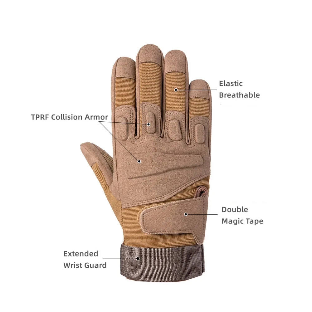 Outdoor Full Finger Tactical Gloves Cycling Gloves Sport Climbing Paintball Shooting Airsoft Combat Protection