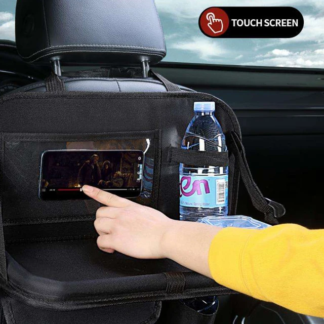 Universal Car Seats Organizer With Tray Tablet Holder Multi-pocket