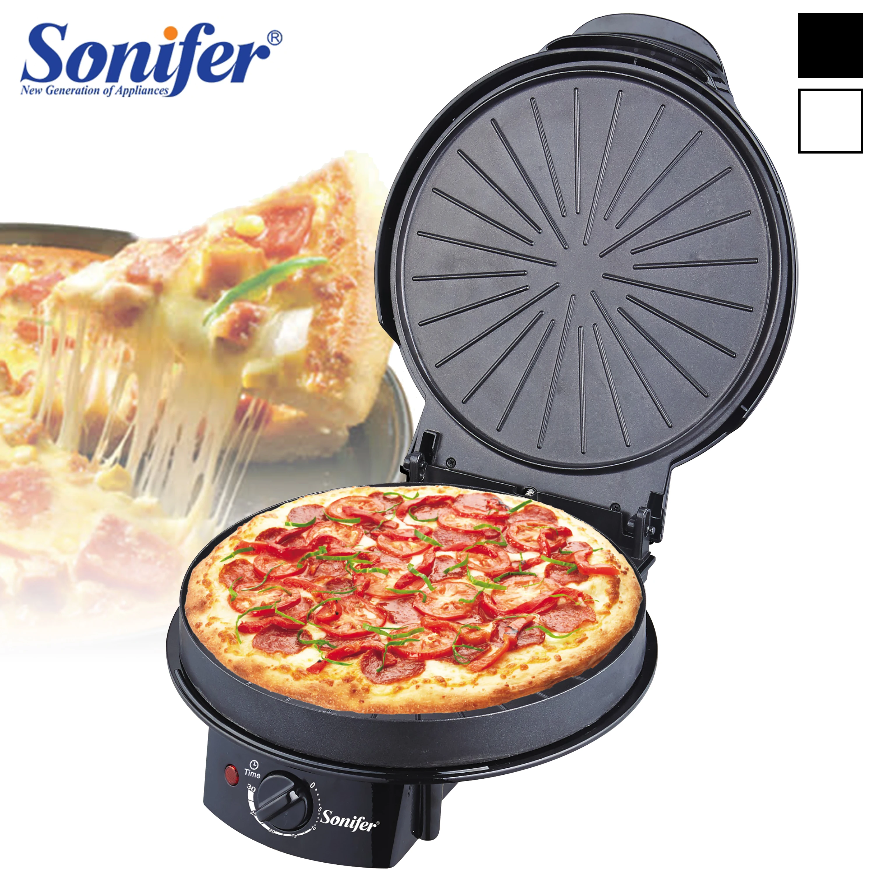 Electric Pizza Machine 1500W Cake Donut Walnut Cooking Kitchen Appliances Breakfast Waffles Machine Non-stick Iron Pan Sonifer