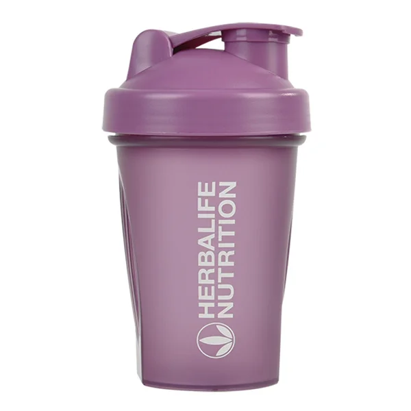 1pc 400ml PP Shaker Bottle, Modern Solid Color Purple Drinking