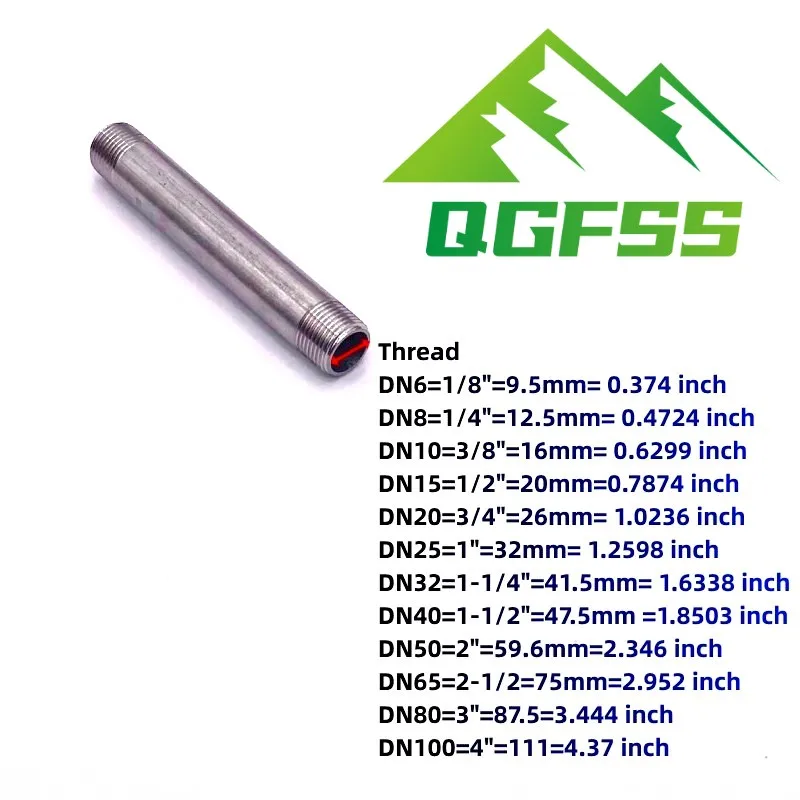 62-0880-98 ステンレス製ねじ込み異径ニップル 3/8×1/8 VRN-0301 【AXEL】 アズワン 300mm 1/8インチ 1/4インチ 3/8インチ 1/2インチ 3/4インチ オスねじ ロングニップル SS304 ステンレスス