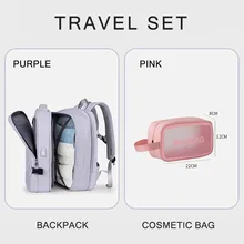  Large Travel Backpack Laptop Bag Women Men Carry On Luggage Students Business Trip USB Charge Extendible 40L Weekender Mochila 