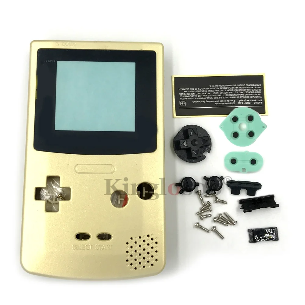 Deluxe Replacement Housing Shell with Rubber Pads and Buttons for GameBoy Color - 19 Vibrant Color Options