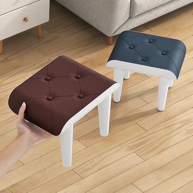

Light Luxury Non-slip Small Stool Household Portable Entrance Shoe Changing Low Chair for Livingroom Dining Room Children Bench
