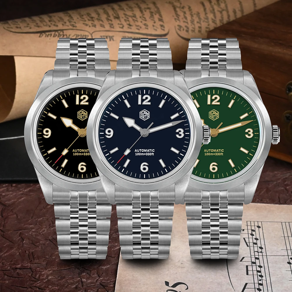 San Martin Men's Watch PT5000 38mm Explore Climbing Sport Couple Wristwatch Automatic Mechanical Luminous Waterproof 100m SN0107 6