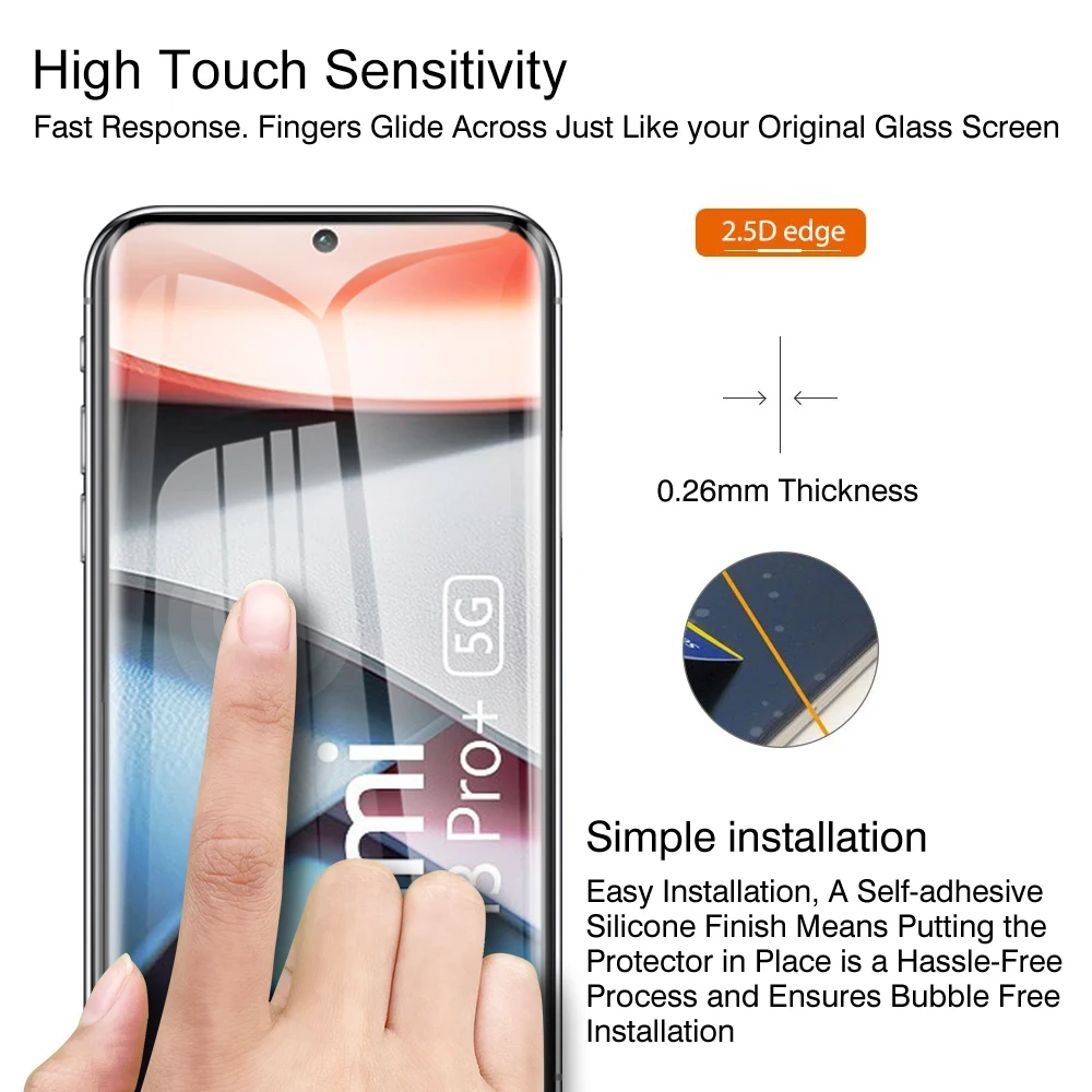 2-Pack Curved Tempered Glass Screen Protector