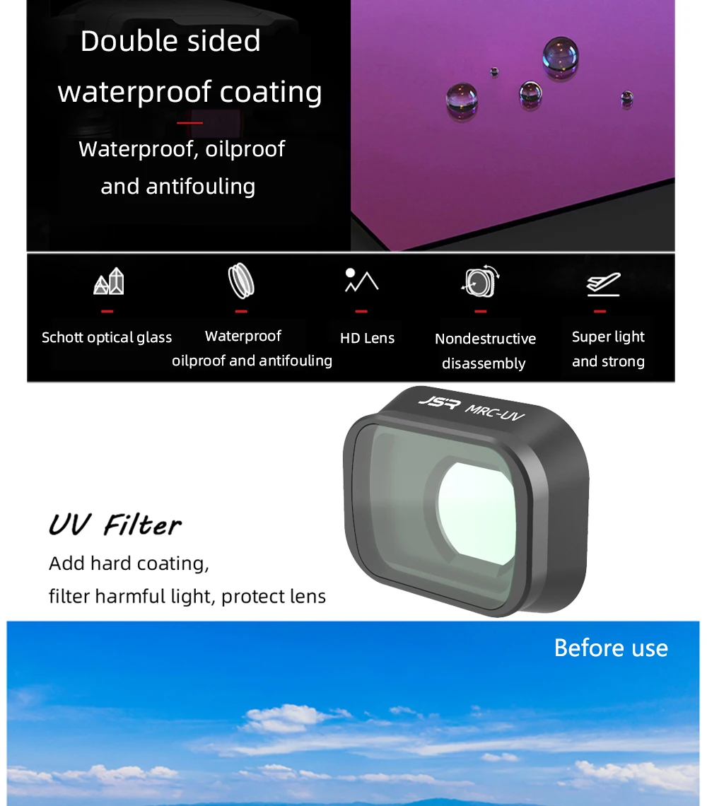 Description Picture 3 of itemFilter for DJI Mini 3 Pro Lens Filters UV CPL ND Star Night NDPL Polarizer Camera Lenses for DJI Mini 3 Pro Drone Accessories