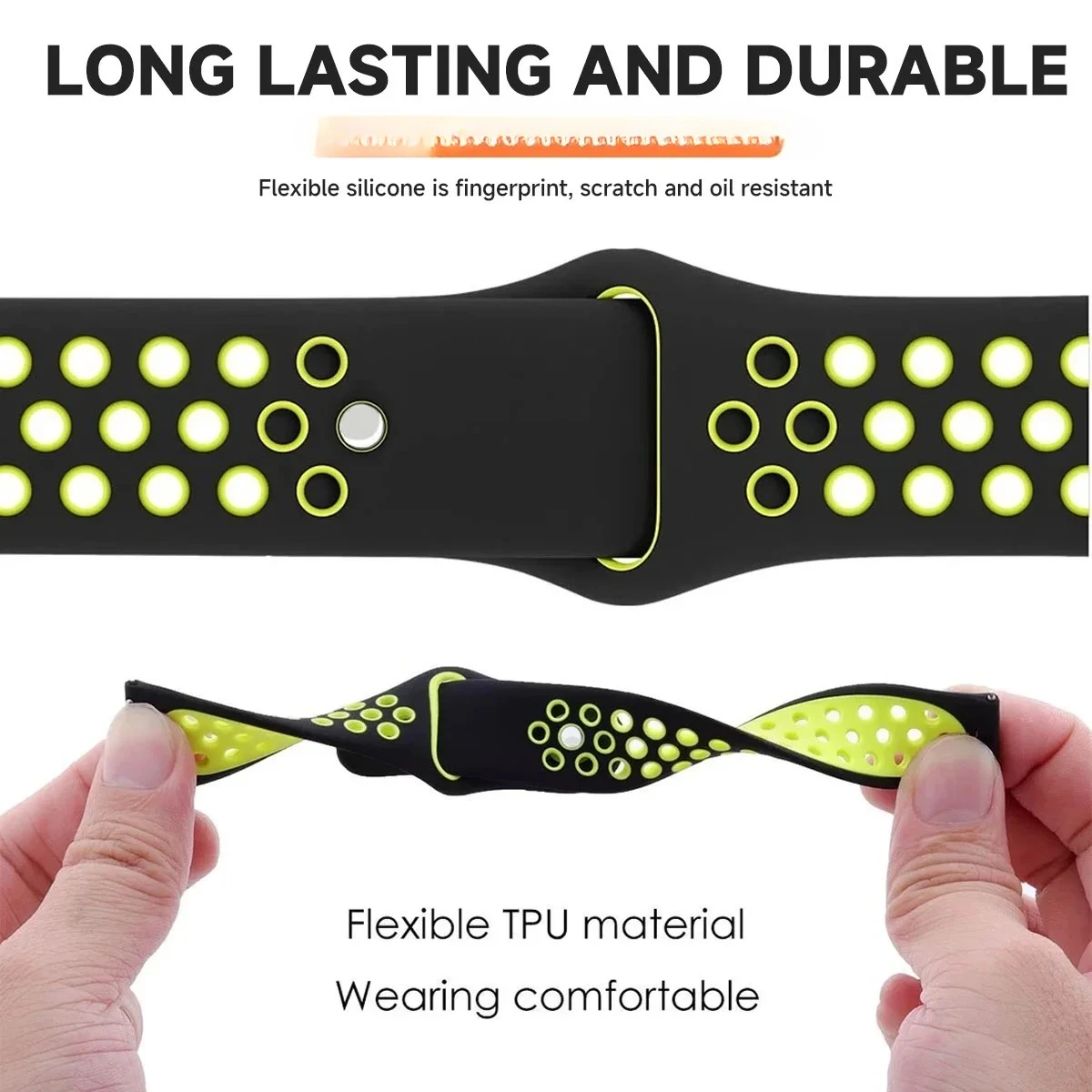 Breathable Silicone Sports Band for Google Pixel Watch - 41mm & 45mm Accessory Bracelet