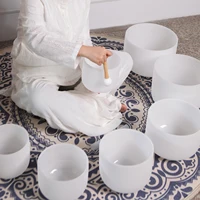 Hye-eun 7pcs 7"-12" Crystal Singing Bowls Chakra Set of 7 with Carrying Cases for Yoga Medication Sound Healing Deep Relaxation - Image 3