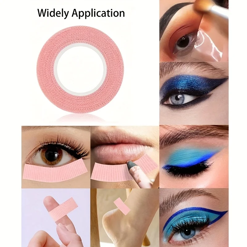 3 Rolls Eyeshadow Guide Tape-Micro-Pore Breathable Lash Protection, Hypoallergenic Makeup Application Strips for Salon &Home Use