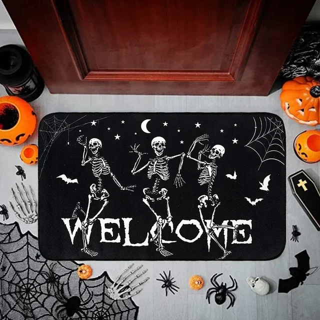 Halloween Skeleton Funny Doormat