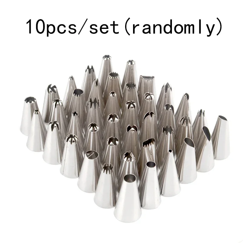 Cake Decorating Tip Set Cake Icing Nozzles Baking Nozzle Set Cake Decorating Nozzle Set 6/10/24/35Pcs/Lot New Qualified Cake Decorating Icing Piping Nozzles Large Stainless Steel Pastry Tips Set Kitchen Baking Tools