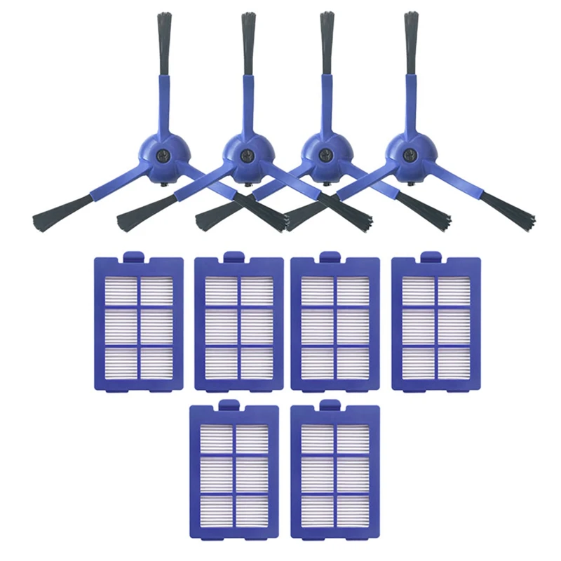 Per Eufy X8 Spazzatrice Aspirapolvere Parti Accessori 4 Spazzole Laterali + 6 Filtri