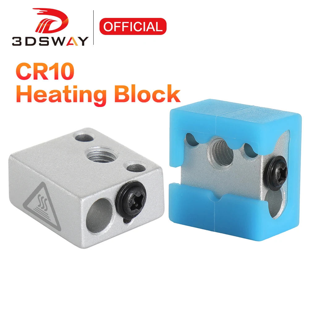 3dsway Mk8 Heat Block Cr10 Heated Aluminum Block With Silicone Socks