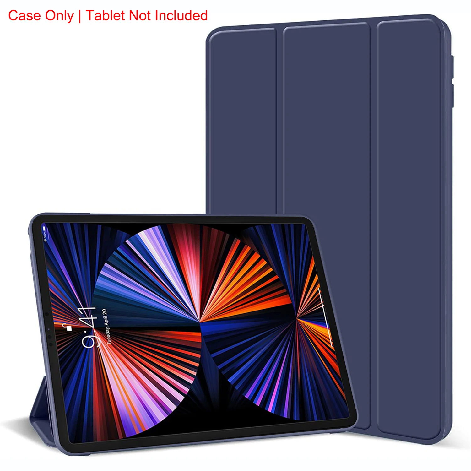 Premium PU Leather Flip Cover with Tri-fold Magnetic Stand