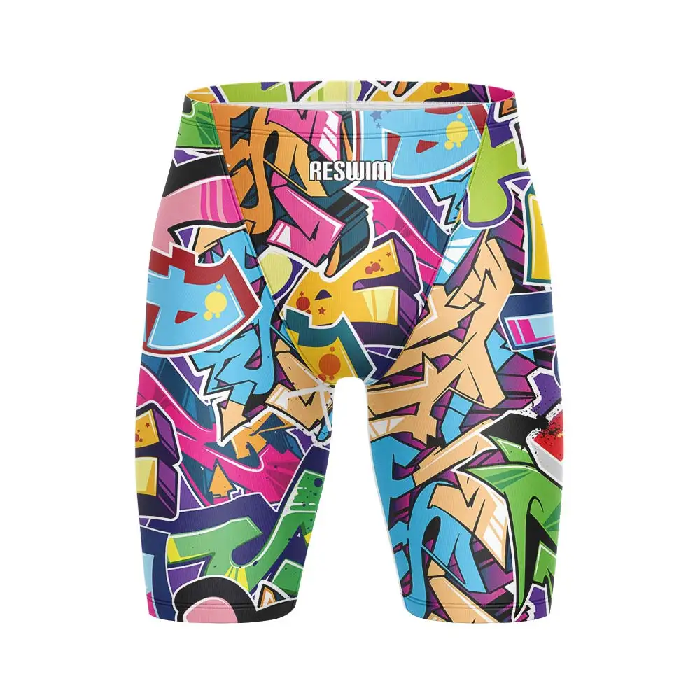 Men's Swimming Trunks Professional Athletic Swim Jammers Swimwear Man Swimsuit Durable Training Swimming GYM Surf Shorts Trunks