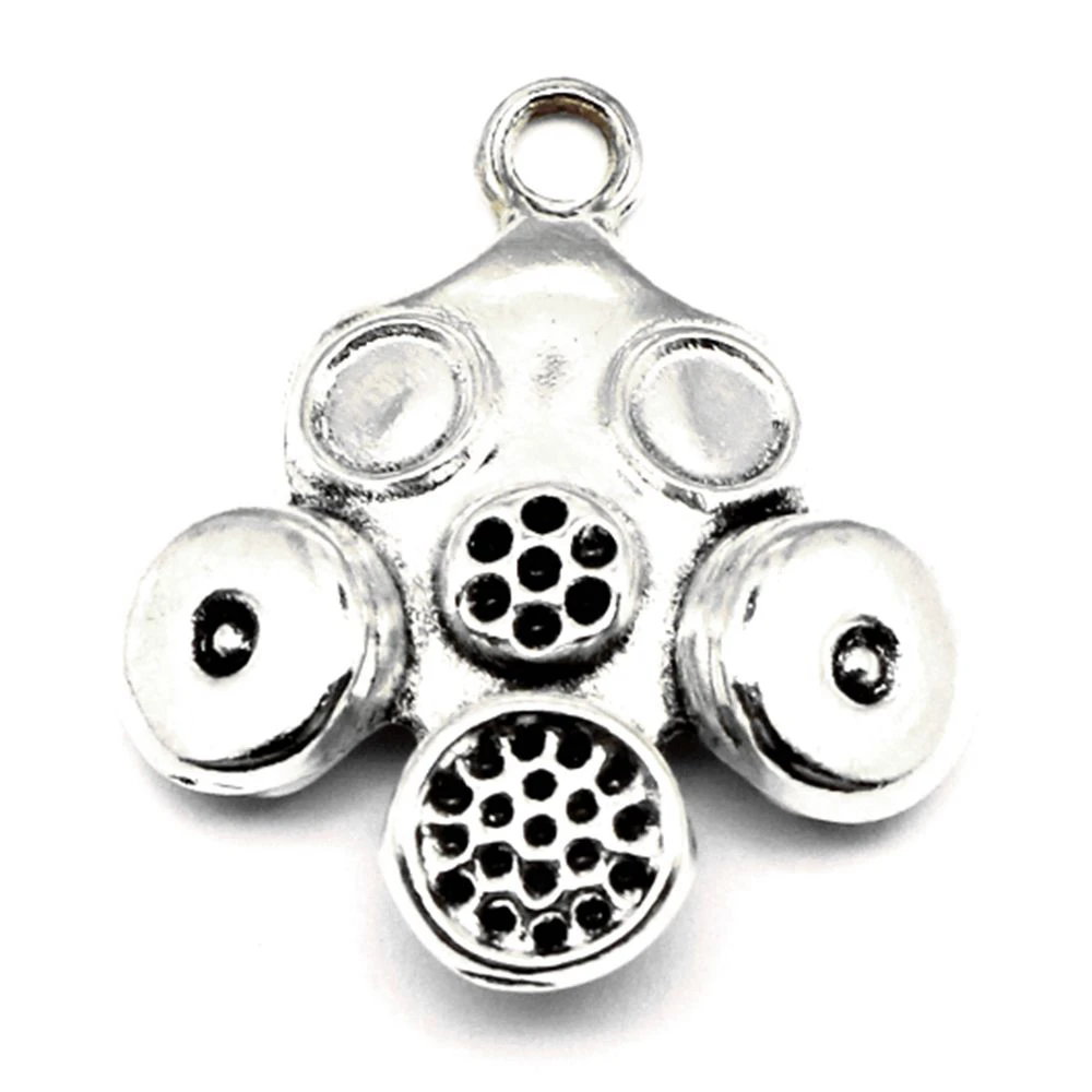 

2 pieces 28x33mm Gas mask pendants Jewelry making best gift