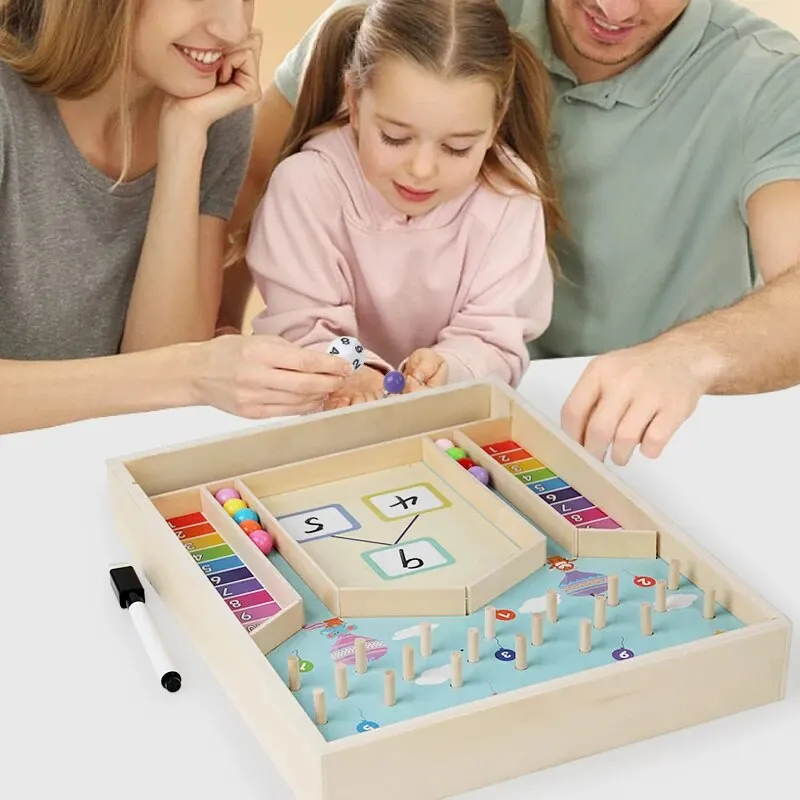 Kids Montessori Math Counting Learning Toys Teaching Tool Number Decompositio Addition Subtraction Kindergarten Educatinal Game 2
