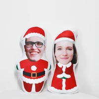Santa Claus Pillow Santa Claus Customized Christmas Gift Christmas Couple Cushion Man's Face Christmas Pillow 1