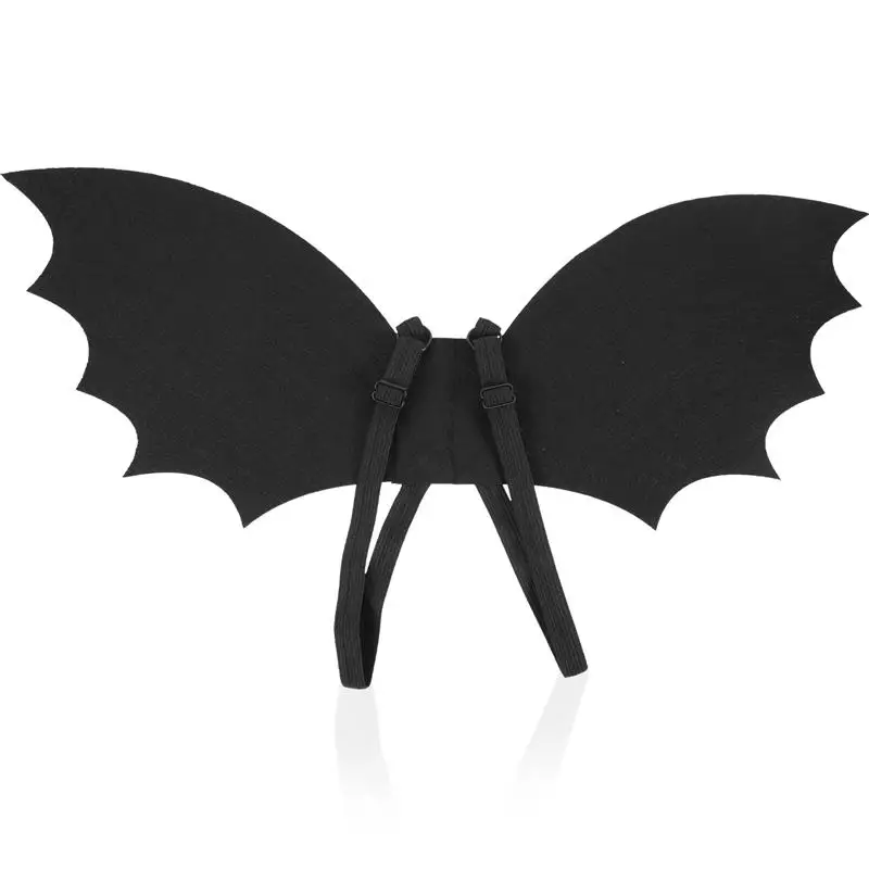Costume De Cape D'Aile De Chauve-Souris Noire Avec Patch Pour Enfants, Déguisement De Vampire, Accessoires De Bricolage, Halloween, Fête, Everak, Enfa