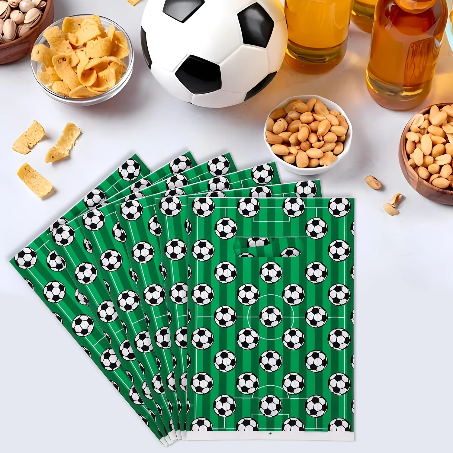 10/20/30/50 pezzi sacchetti regalo per calcio sacchetti per bomboniere per feste di compleanno di calcio sacchetti per dolcetti per feste per bambini  15