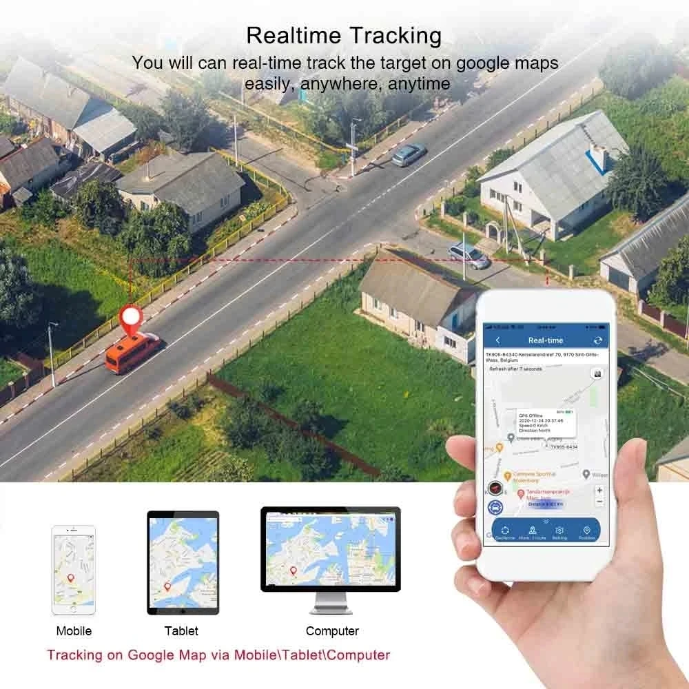 4G LTE TK905B GPS Tracker Car Vehicle Tracking Device 10000mah Long Standby Magnet Waterproof Car GPS Alarm Real time