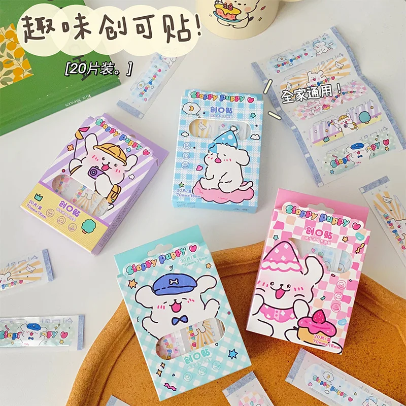 20pcs Hemostasis Adhesive Bandages Cartoon Animal Pattern Band Aid  First Aid Emergency Kit Wound Plaster Patches for Kids