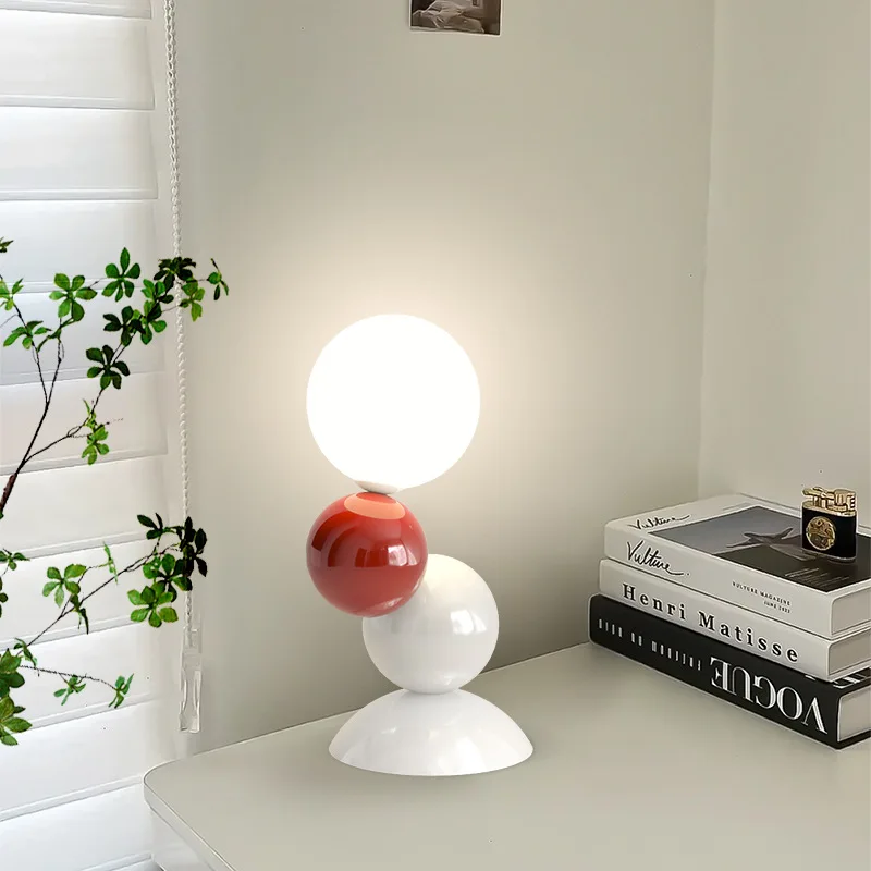 

Memphis Creative Art Table Lamp Modern Simple Colorful Pink Bedroom Bedside Lamp Decorative Lamp Study Medieval Standing Lamp
