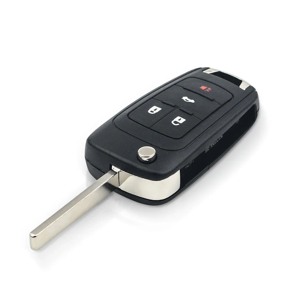 Durable Flip Car Key Shell Cover with Screw - 2 Button Remote Key Fob Case