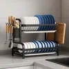 Household Bowl Rack Kitchen Dish Bowl Drainer Storage Shelf Multi Layer Countertop Dish Drying Rack Tableware Organizer Cupboard 5