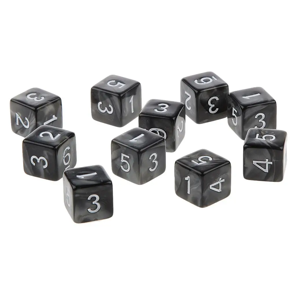 

30PCS D6 Dices 6 Sided Polyhedral Digital Dice for Role Play Party Props