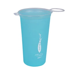 Collapsible TPU Sports Water Bottle - Soft, Foldable, and Flexible (Blue)