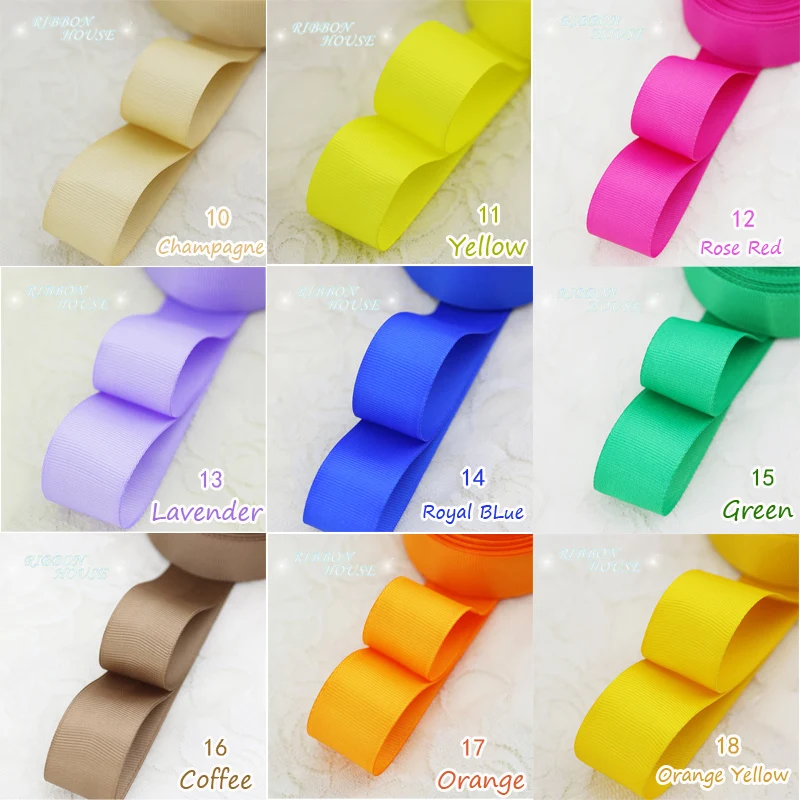 50MM 5 Yards 10 Yards Solid Color Ribbon DIY Handmade Material Gift  Wrapping Head Bows Hair Decoration Clothing Grosgrain