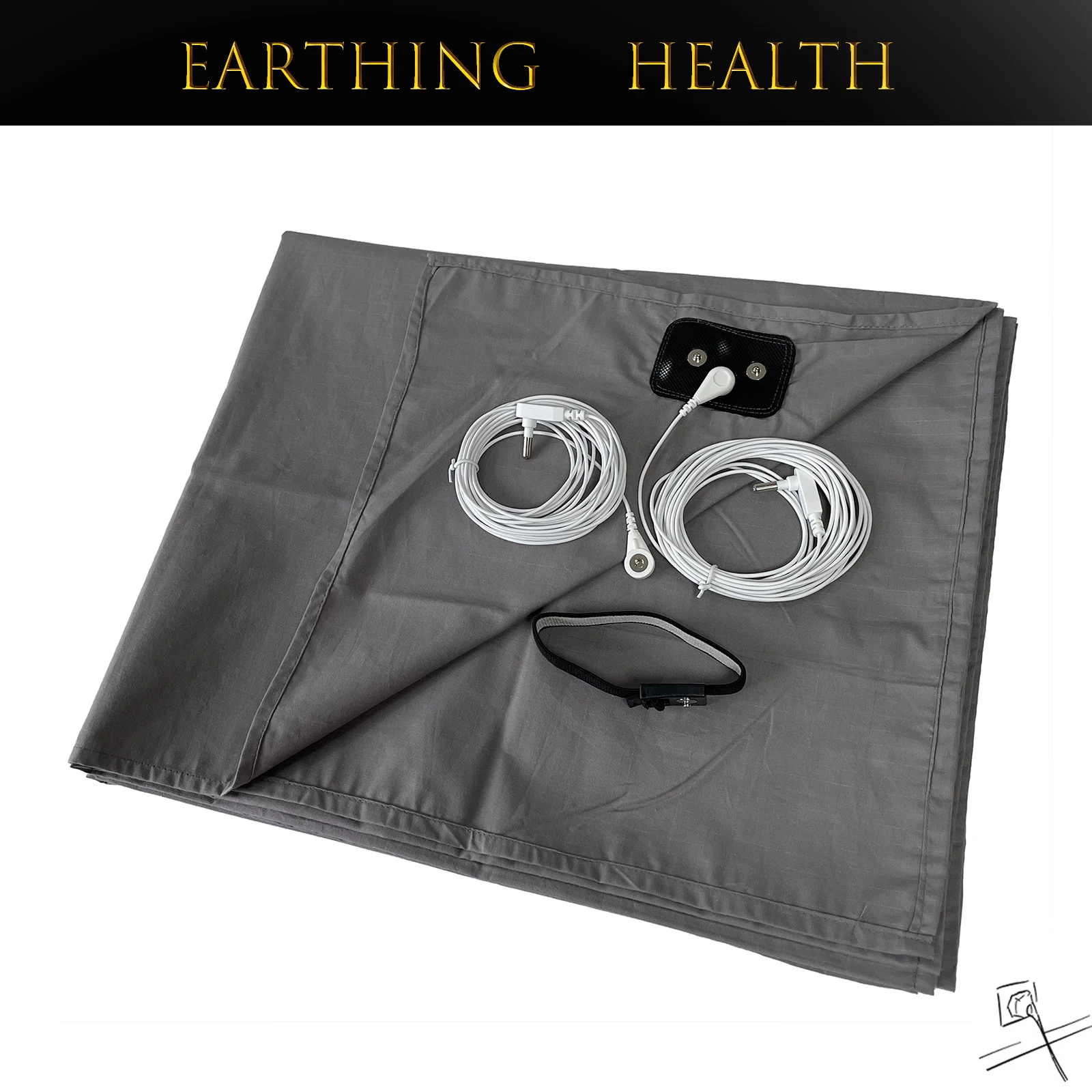 Conductive Silver Fiber Earthing Bedsheet Grounded Anti-static Health Protection Bed Sheet Antibacterial for Better Sleeping silver fiber bedsheet