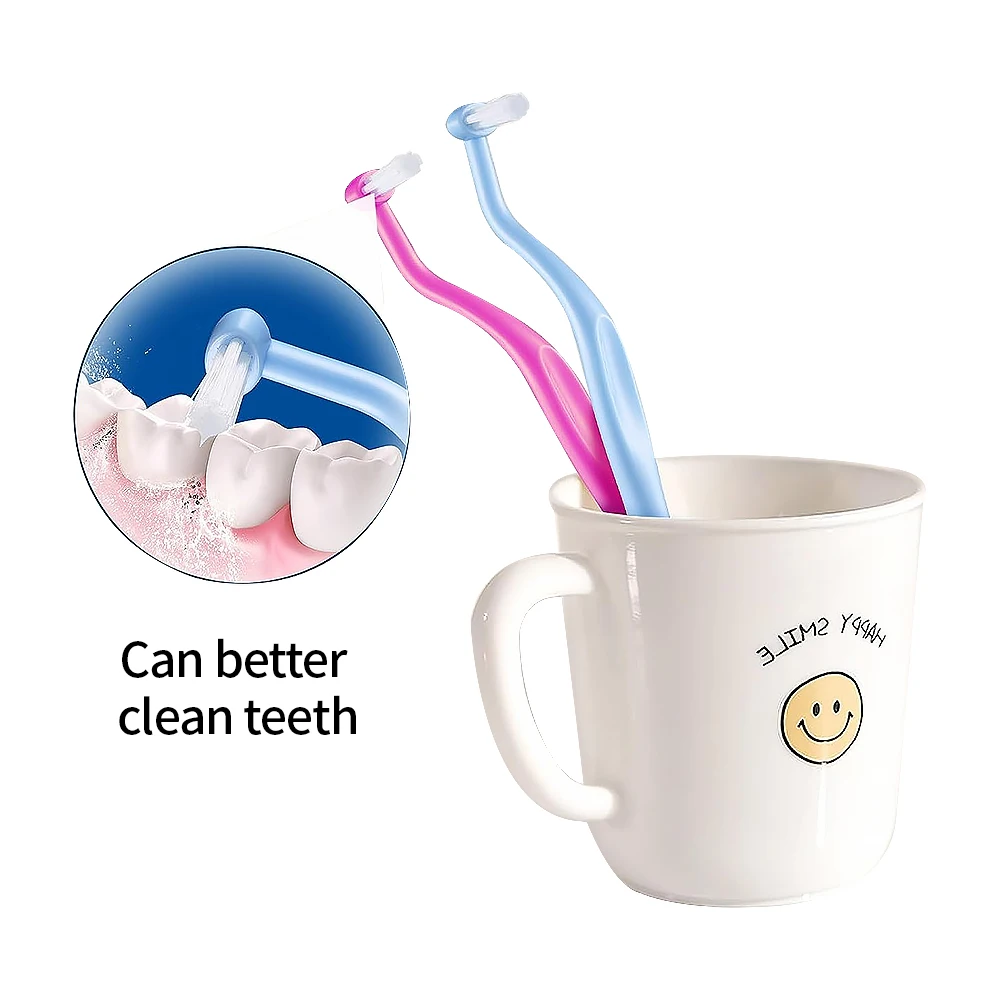 5pcs Orthodontic Toothbrush Interdental Brush Single-Beam Soft Hair Flat Head Tooth Brush Teeth Cleaning Oral Hygiene Tools portable toothbrush disposable toothbrush